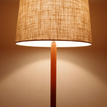 Floor lamp in teak