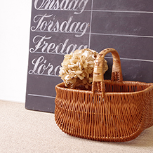 Mushroom basket with handle