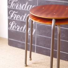 Stool in mahogany