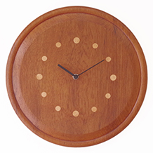 Wall clock in teak