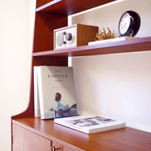 Bookcase with cabinet in teak
