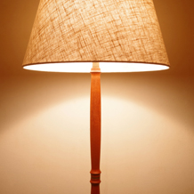 Floor lamp with telescopic in teak