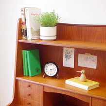 Bureau with bookcase&key