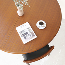 N. O. Moller/Round dining table with 1ex. in teak