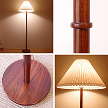 Floor lamp in rosewood