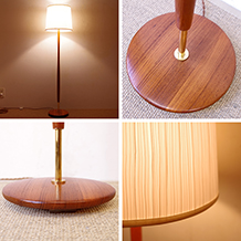 Floor lamp in teak