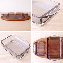 KJENI DENMARK / Wooden serving tray with glassware