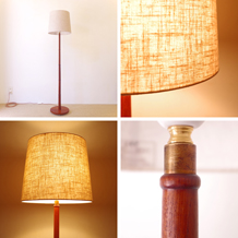 Floor lamp with Telescopic in teak