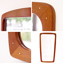 Medium mirror in teak