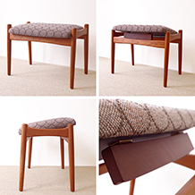 Adjustable stool/ottoman in teak (mina perhonen)
