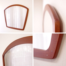 Medium wide mirror in teak
