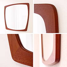 Medium wide mirror in teak