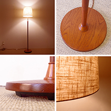 Floor lamp in teak