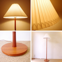 Floor lamp in teak