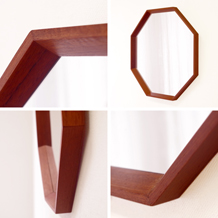 TW spejlet / Octagonal mirror in teak