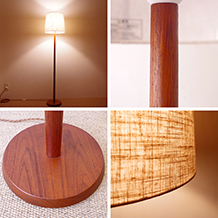 Floor lamp in teak