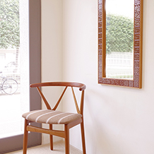 Large mirror with tiles (brown)