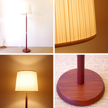 Floor lamp in teak