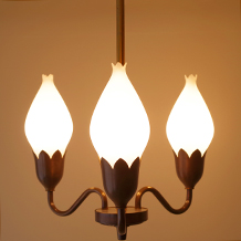 Fog&Morup / Tulip chandelier with 3opaline shades
