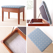 Stool with storage in teak (mina perhonen)