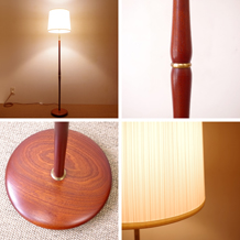 Floor lamp in teak