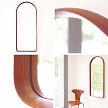 Glas&Tra / Large arched mirror in teak
