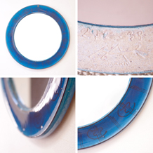 Kahler / Circular mirror (turquoise blue)