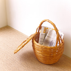 Basket with handle&lid をアップしました