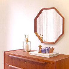 TW spejlet / octagonal mirror in teakをアップしました