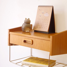 Wall shelf with drawer in oak をアップしました