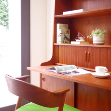 Bookshelf with tambour doors & writing board をアップしました