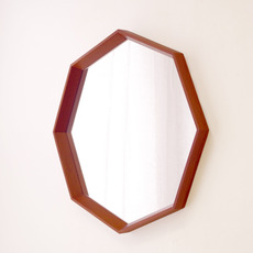 TW spejlet / Octagonal mirror in teak をアップしました