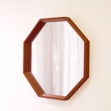 TW spejlet / Octagonal mirror in teak をアップしました