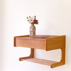 Wall shelf with drawer in teak&oak をアップしました