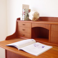 Bureau with mirror in teak をアップしました