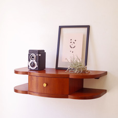 Wallshelf with drawer in mahogany をアップしました