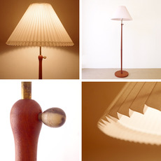 Floor lamp with telescopic in teak をアップしました