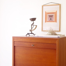 Cabinet with tambour door in teak をアップしました