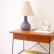 Side table with drawer in teak&steel をアップしました