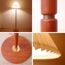 Floor lamp with telescopic in teak をアップしました