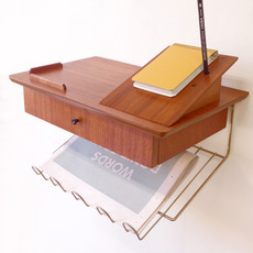Wall shelf with drawer in teak をアップしました