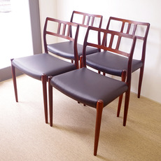 J.L.Moller /Set of dining chairs no.79 in rosewood をアップしました