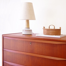 Chest of 6drawers with key in teak をアップしました