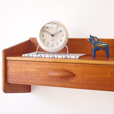 Wall shelf with drawer in teak をアップしました