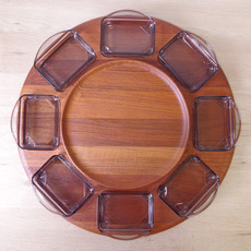 DIGSMED / Wooden tray with glassware ''Lazy Susan '' をアップしました