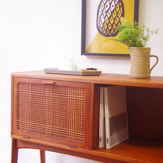 2-way Cabinet / Wallsheif in teak&rattan をアップしました