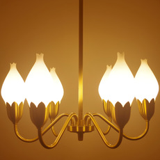 Fog&Morup / Tulip chandelier with 6 opaline shades をアップしました