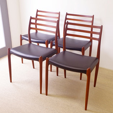 J.L.Moller /Set of 4dining chairs no.78 in teak をアップしました