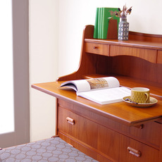 Bureau with mirror & key in teak  をアップしました