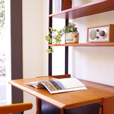 Bookshelf with sliding doors in teak をアップしました